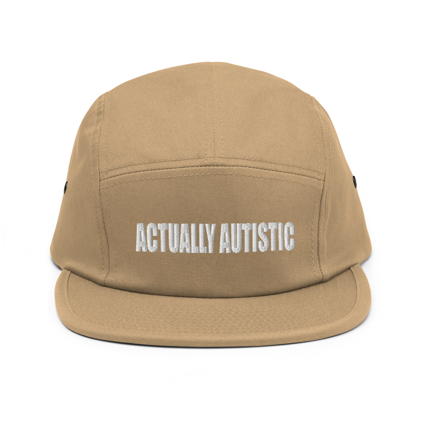 Actually Autistic Five Panel Hat (Khaki)
