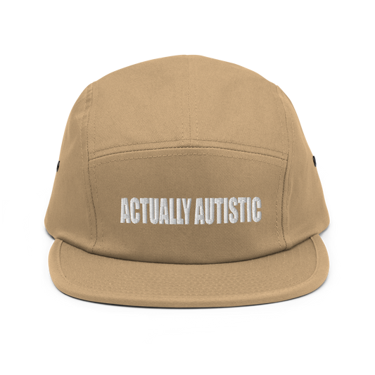 Actually Autistic Five Panel Hat (Khaki)