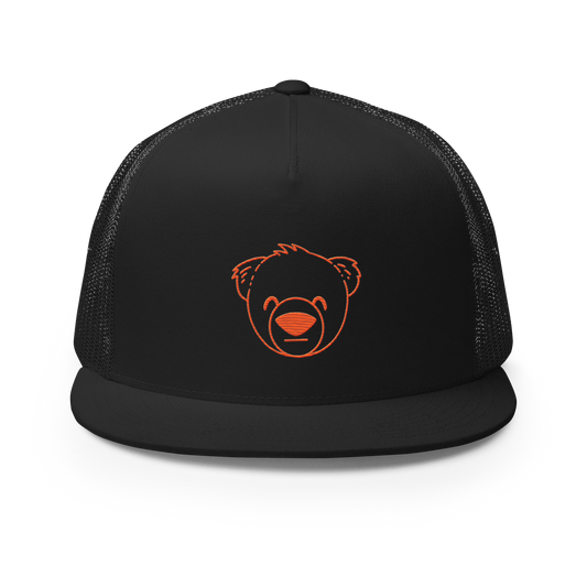 WeBearish Giant Trucker Hat (Black/Orange)