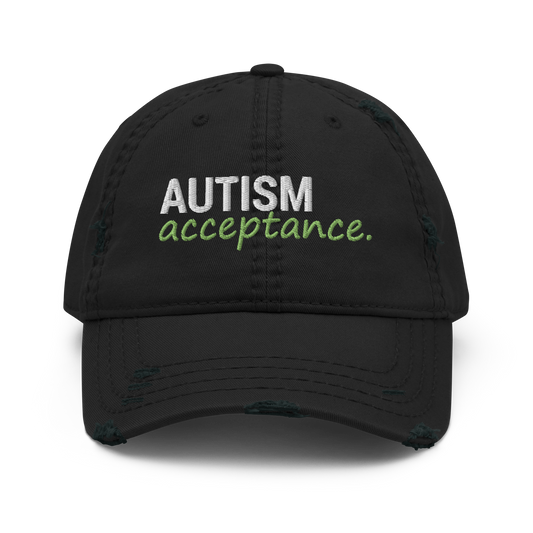 Autism Acceptance Distressed Dad Hat
