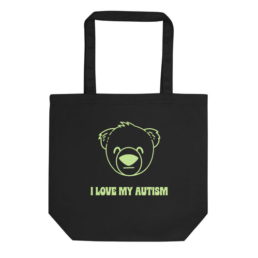 I Love My Autism WeBearish Tote Bag (Black)