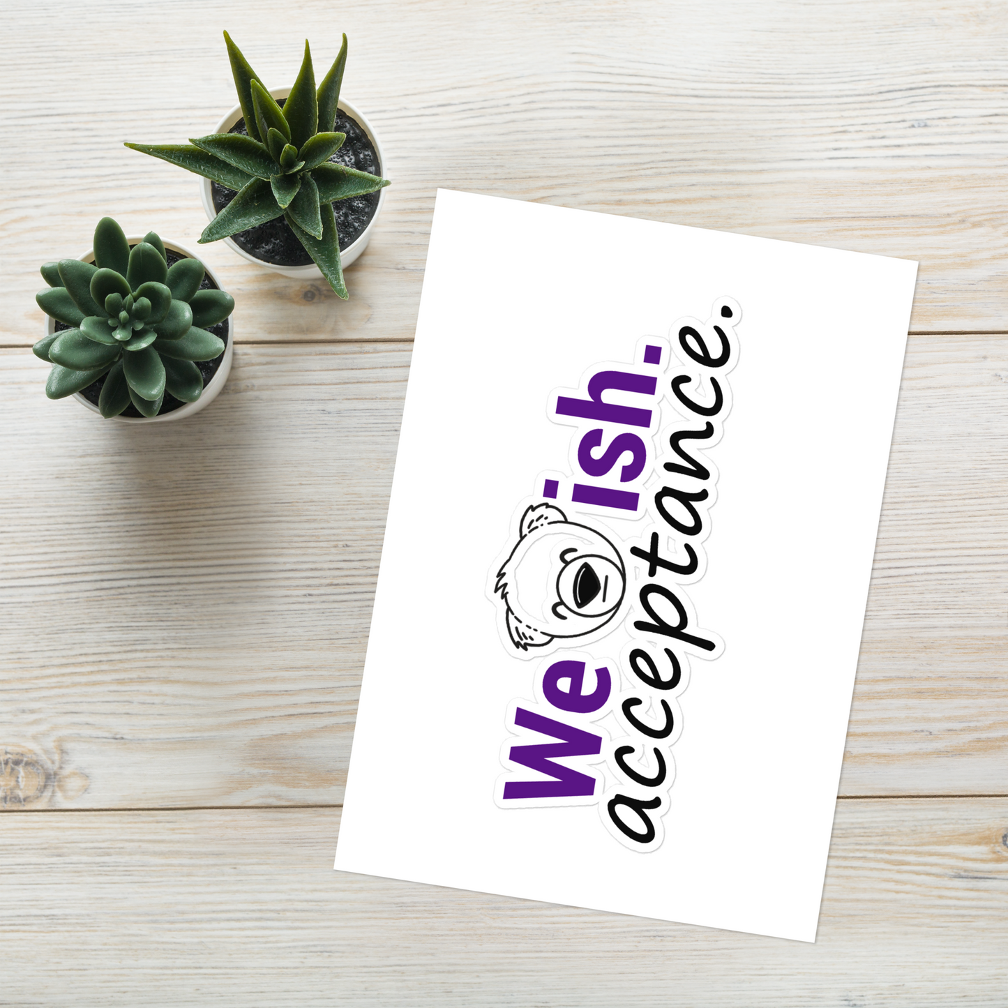 WeBearish Acceptance Sticker Sheet (Purple/Black)