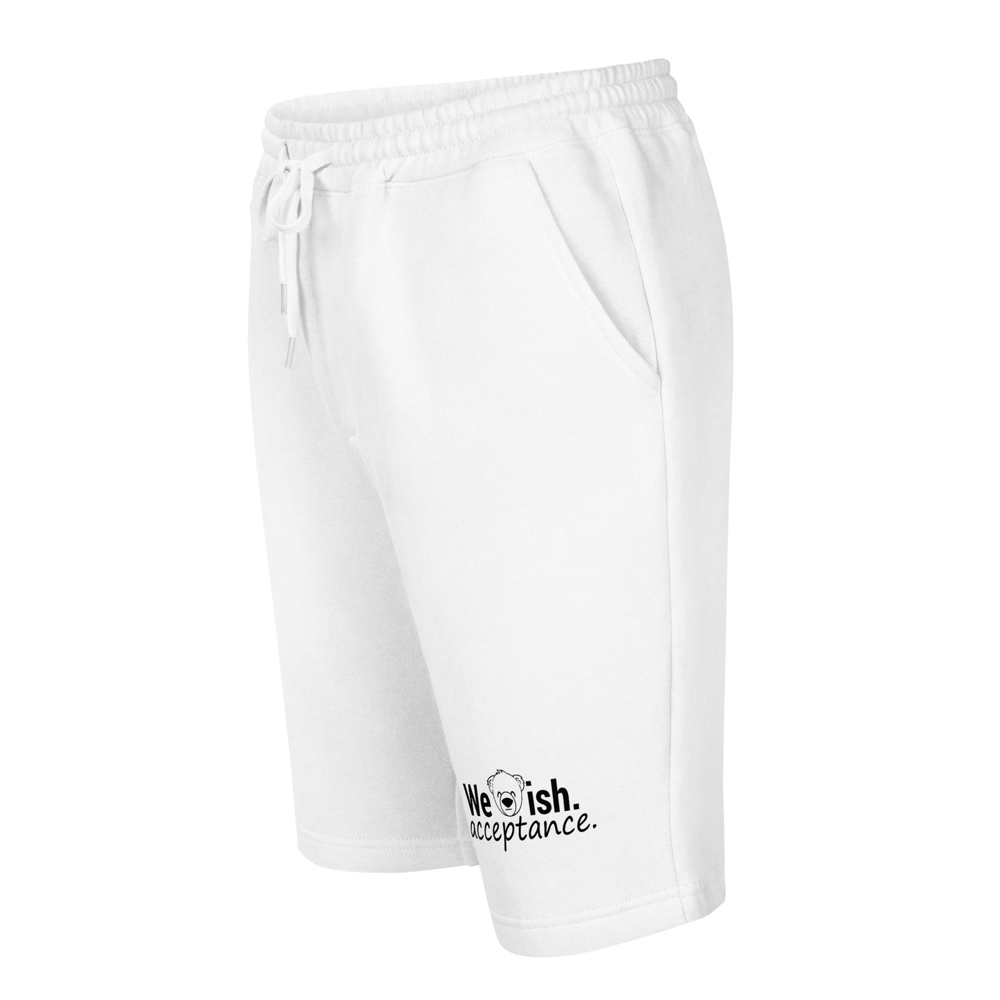 WeBearish Acceptance Men's Fleece Shorts (White)