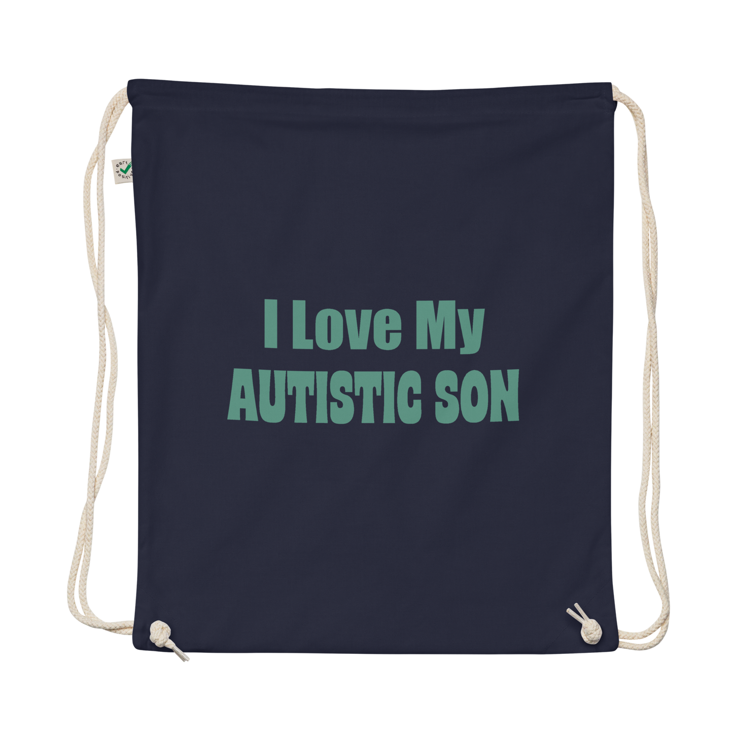 I Love My Autistic Son Drawstring Bag