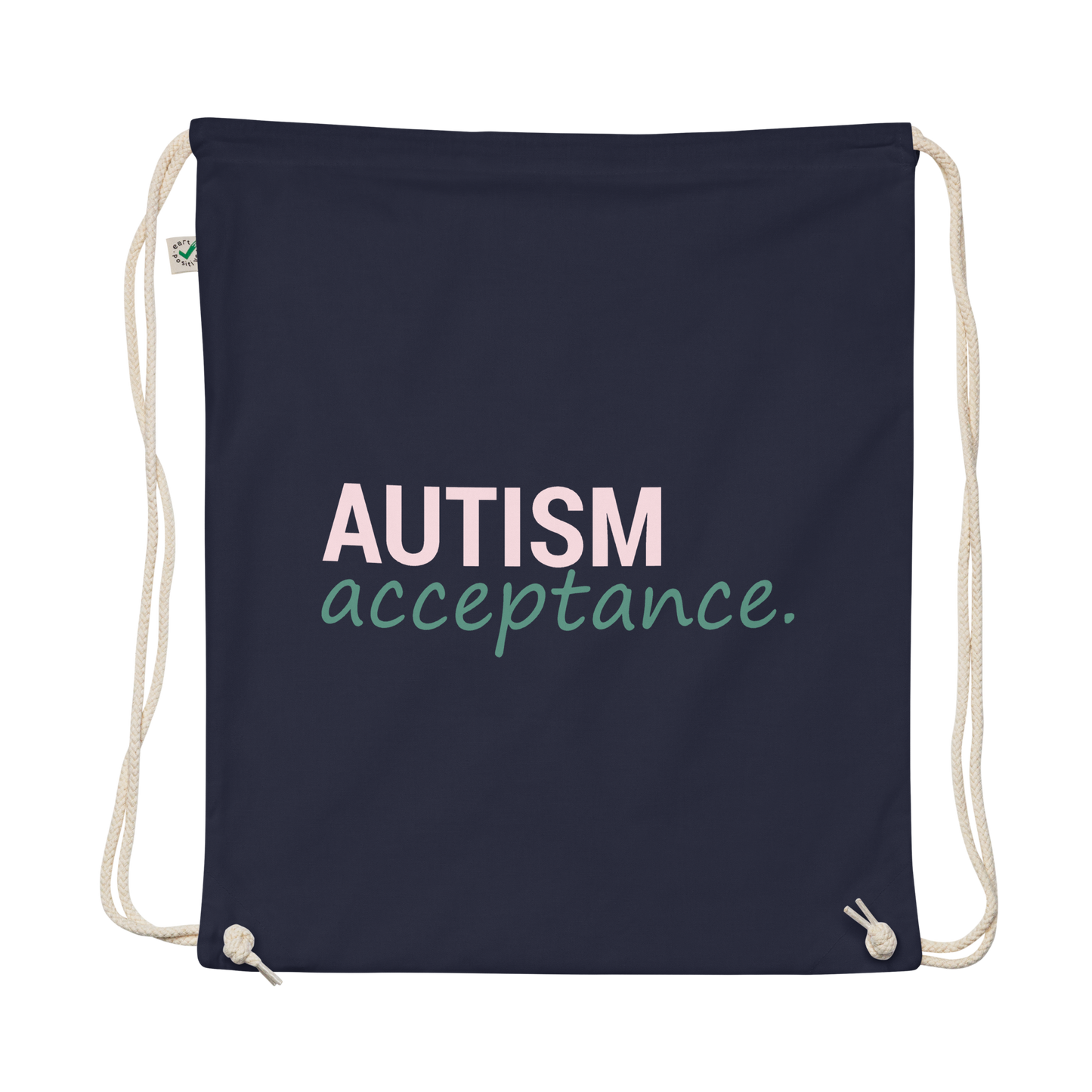 Autism Acceptance Drawstring Bag (Black)