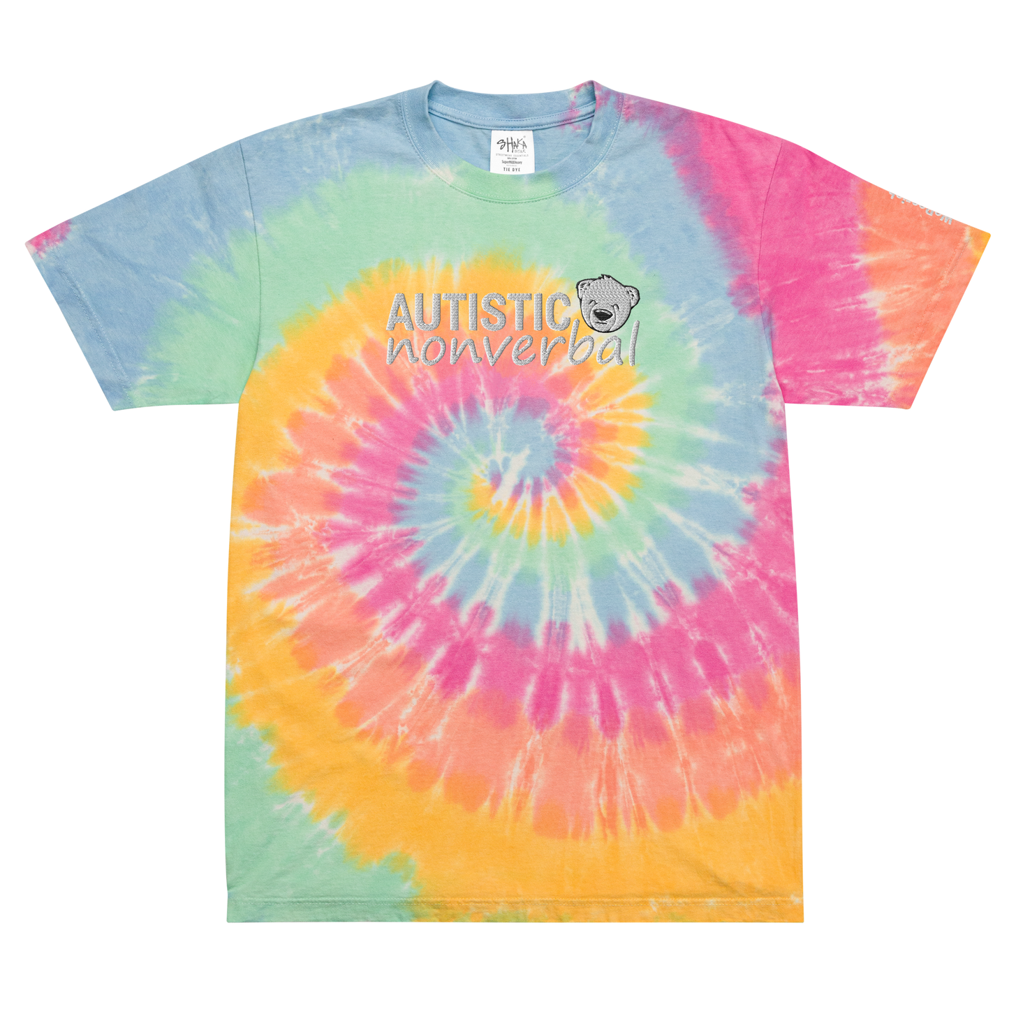 Autistic Nonverbal Tie Dye Adult T-Shirt