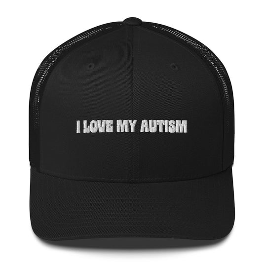 I Love My Autism Trucker Hat (Black)