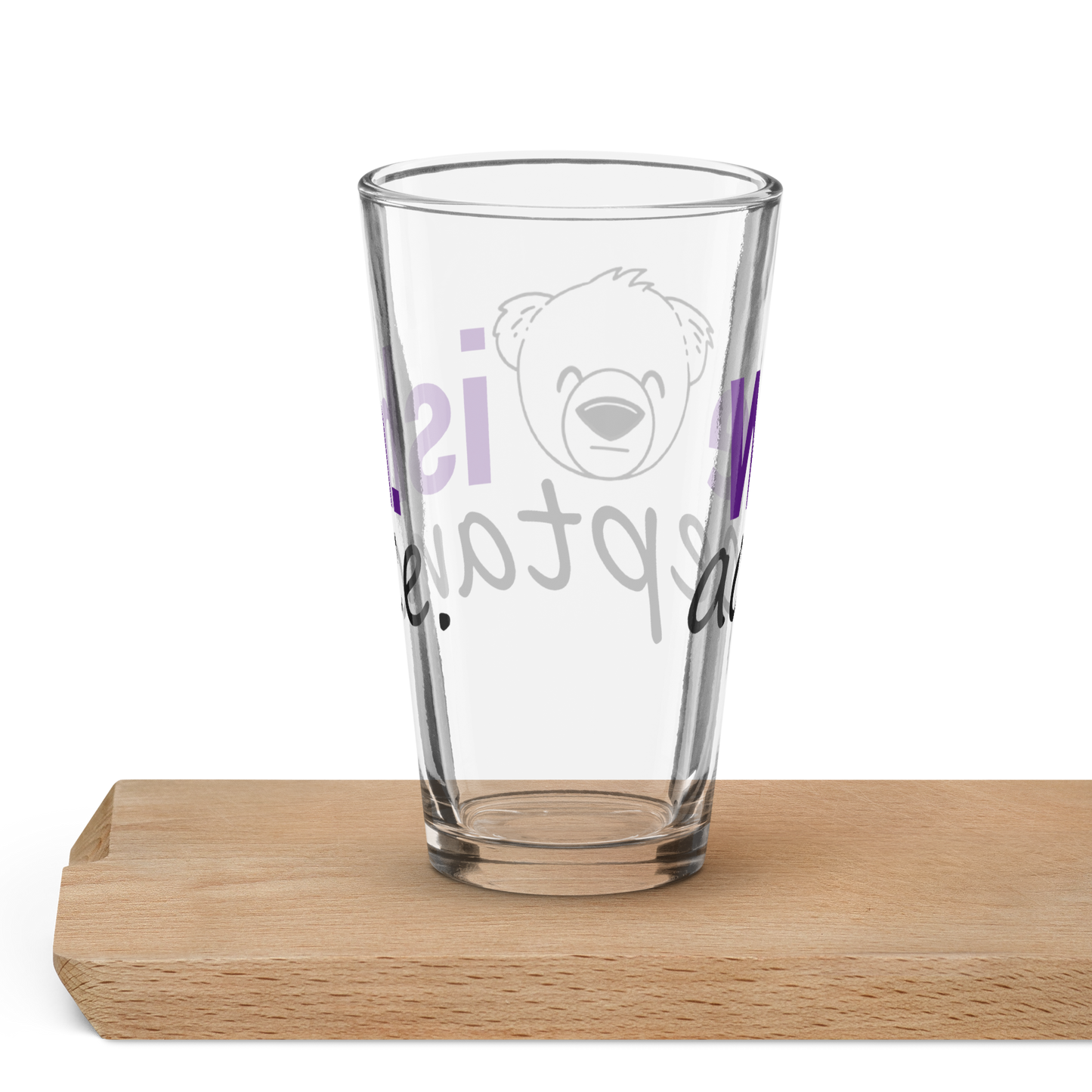WeBearish Acceptance Shaker Pint Glass (Purple/Black)