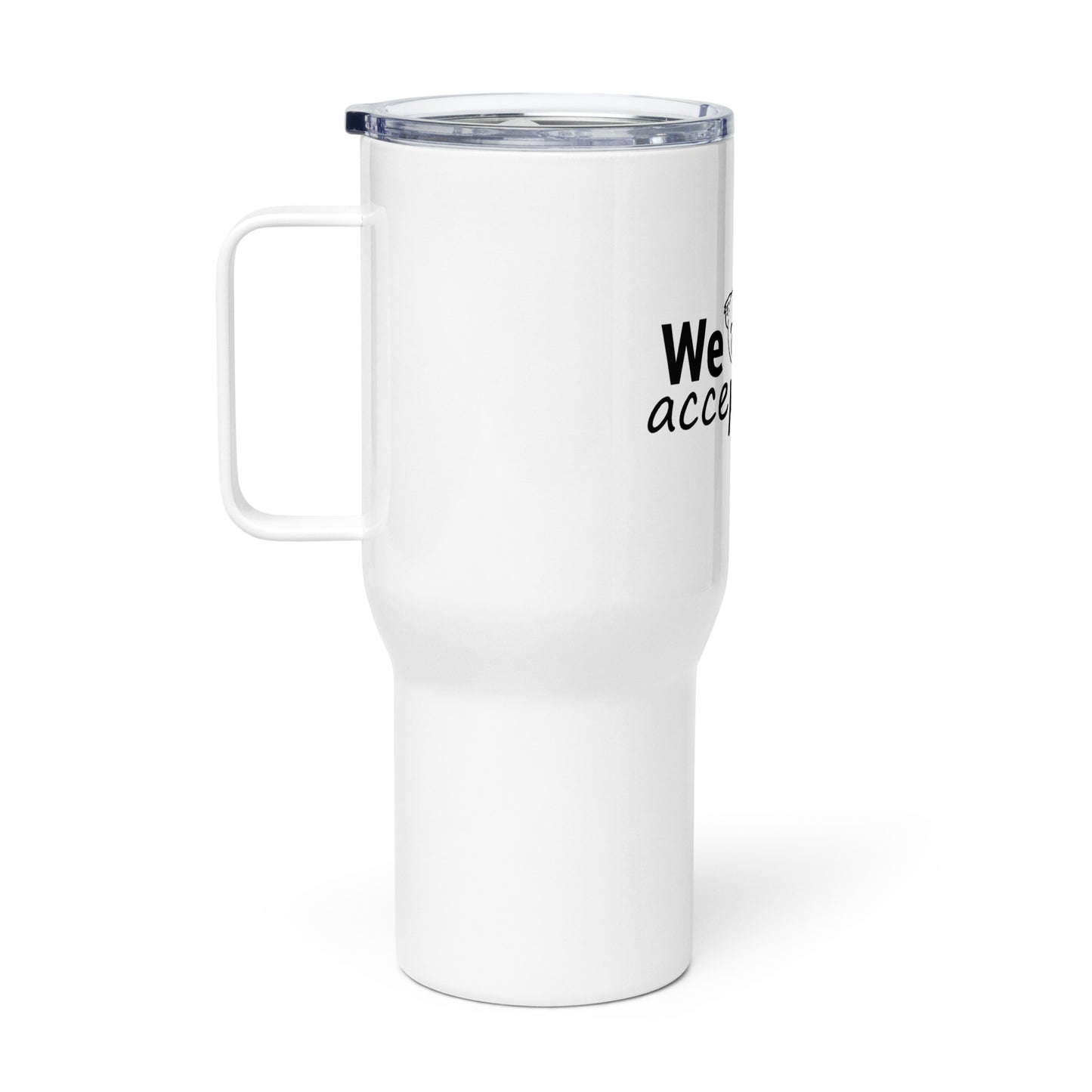 WeBearish Acceptance Travel Mug (White)