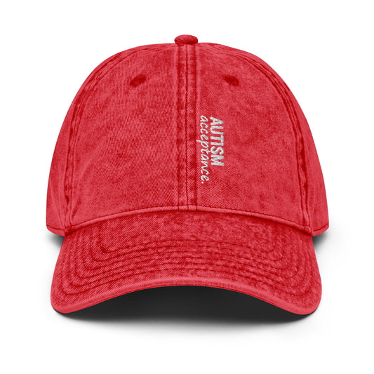 Autism Acceptance Twill Cap (Red)