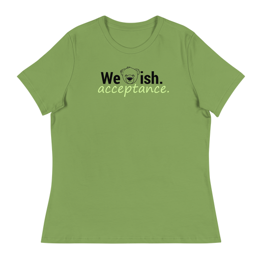 WeBearish Acceptance Women's Green Leaf T-Shirt