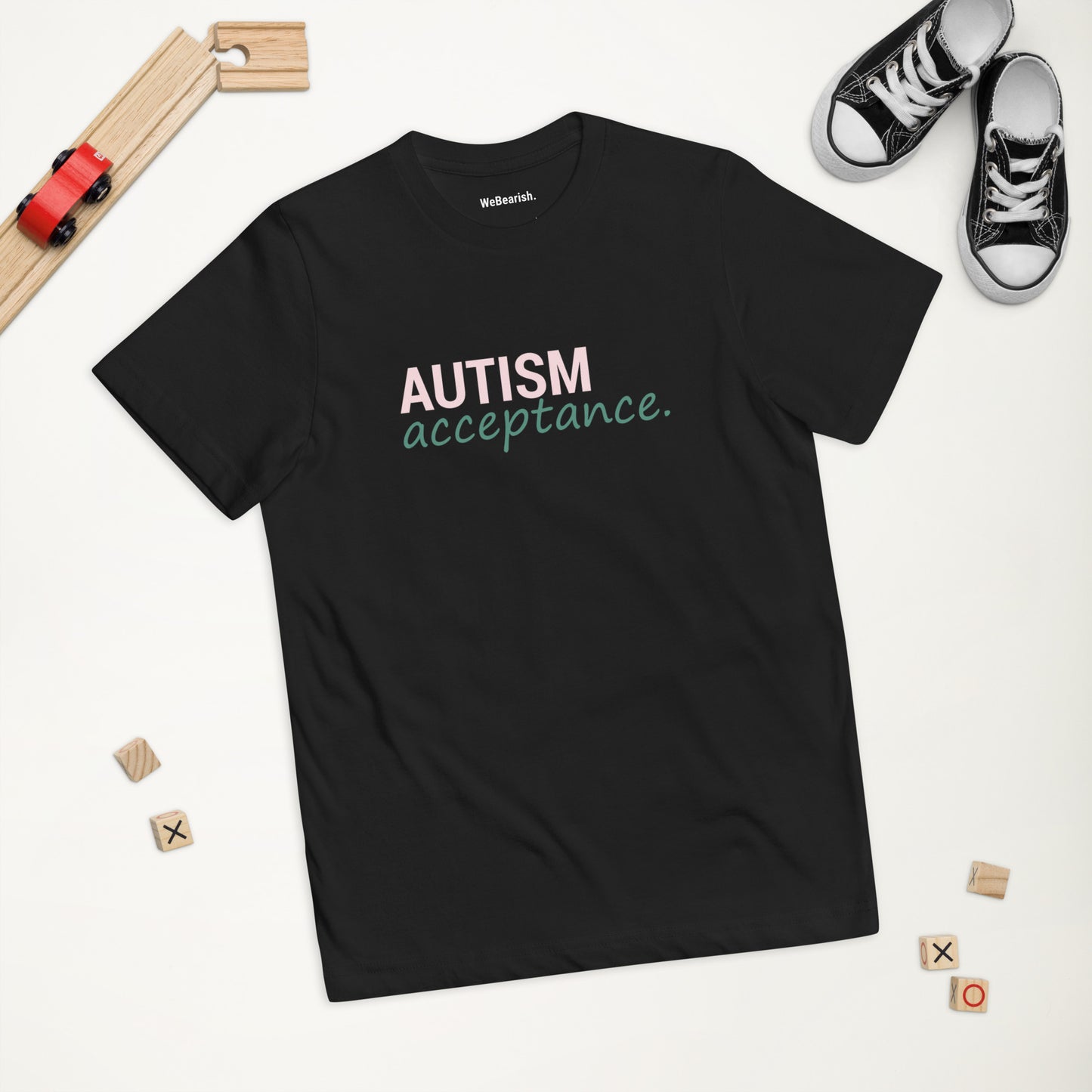 Autism Acceptance Youth Shirt (Green & Pink)