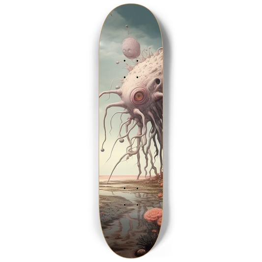 Futuristic Flower Garden Skateboard