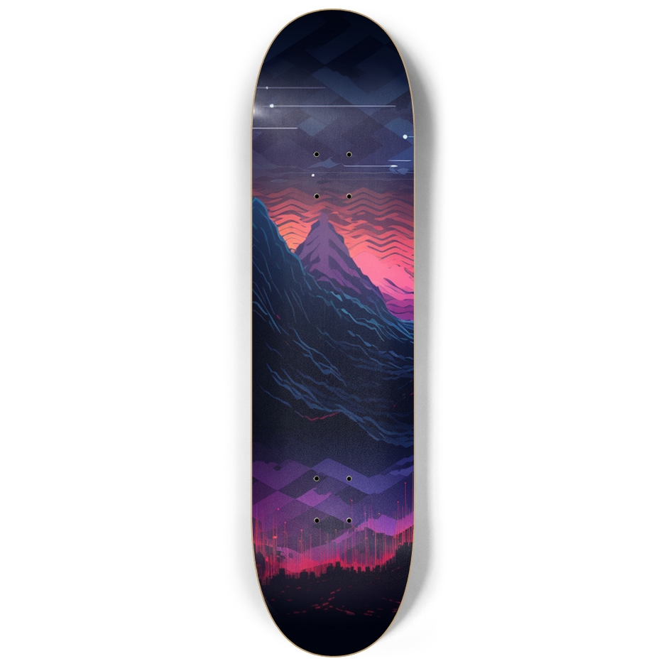 Synth Mountain Skateboard