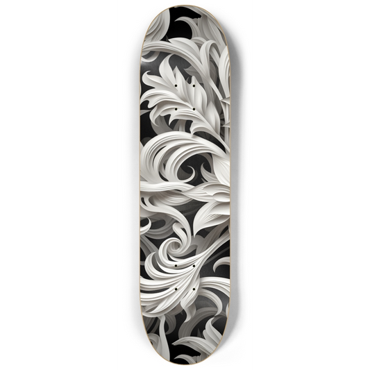 White Pattern Skateboard