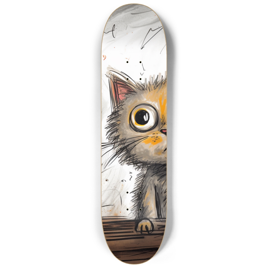 Cartoon Cat Skateboard