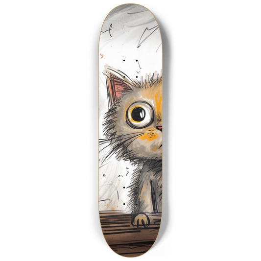 Cartoon Cat Skateboard