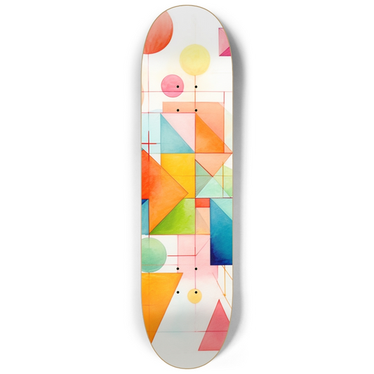 Pastel Geometrical Skateboard