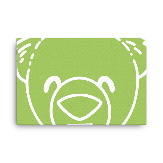 WeBearish Canvas Wall Hanging (Green/White)