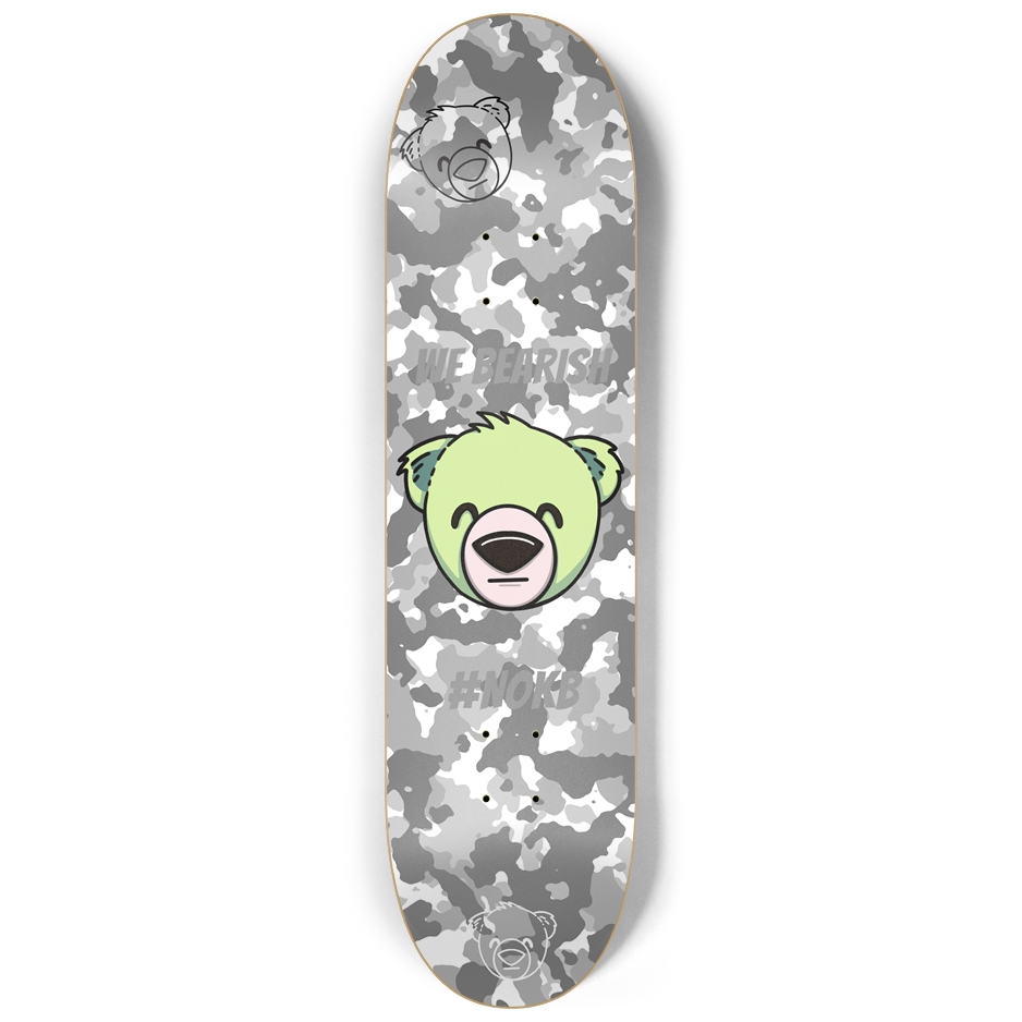 WeBearish White Camo 8.25" Skateboard Deck
