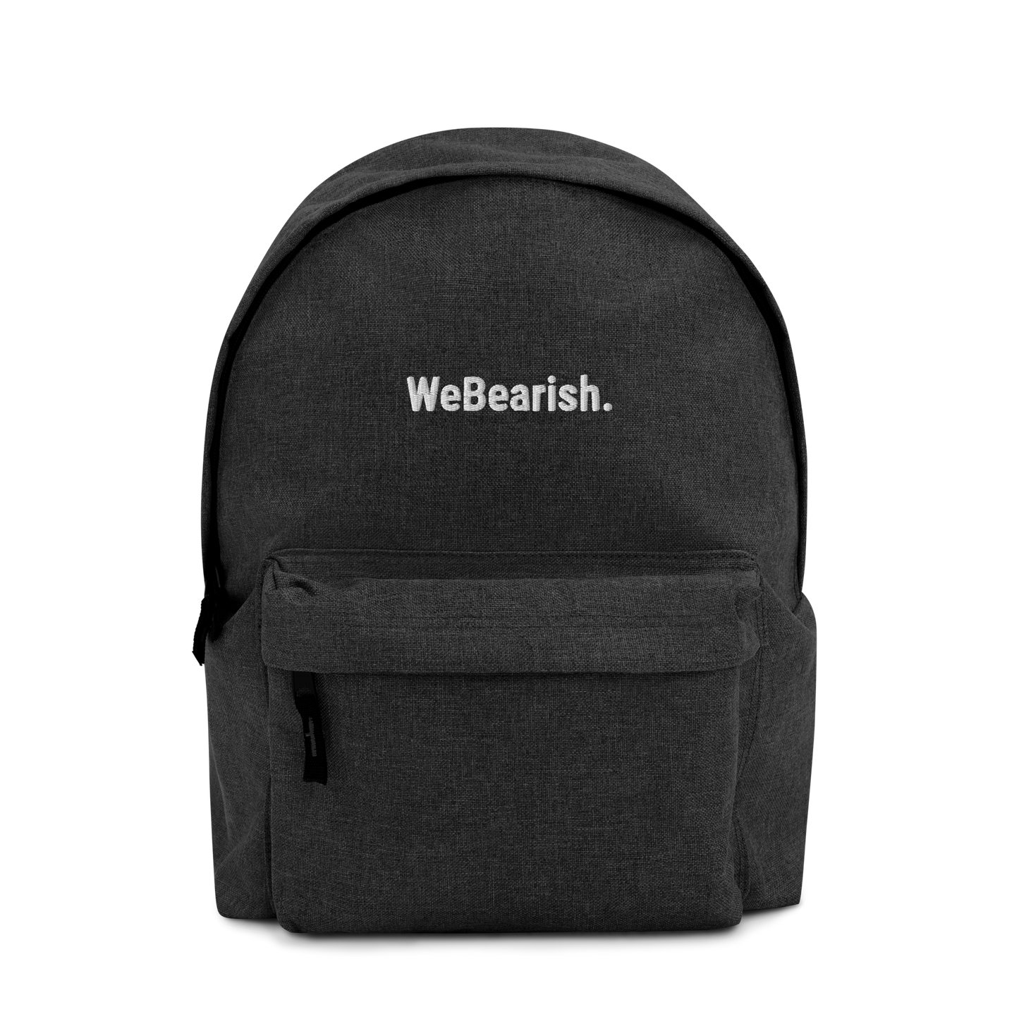 WeBearish Embroidered Backpack (Black/White)