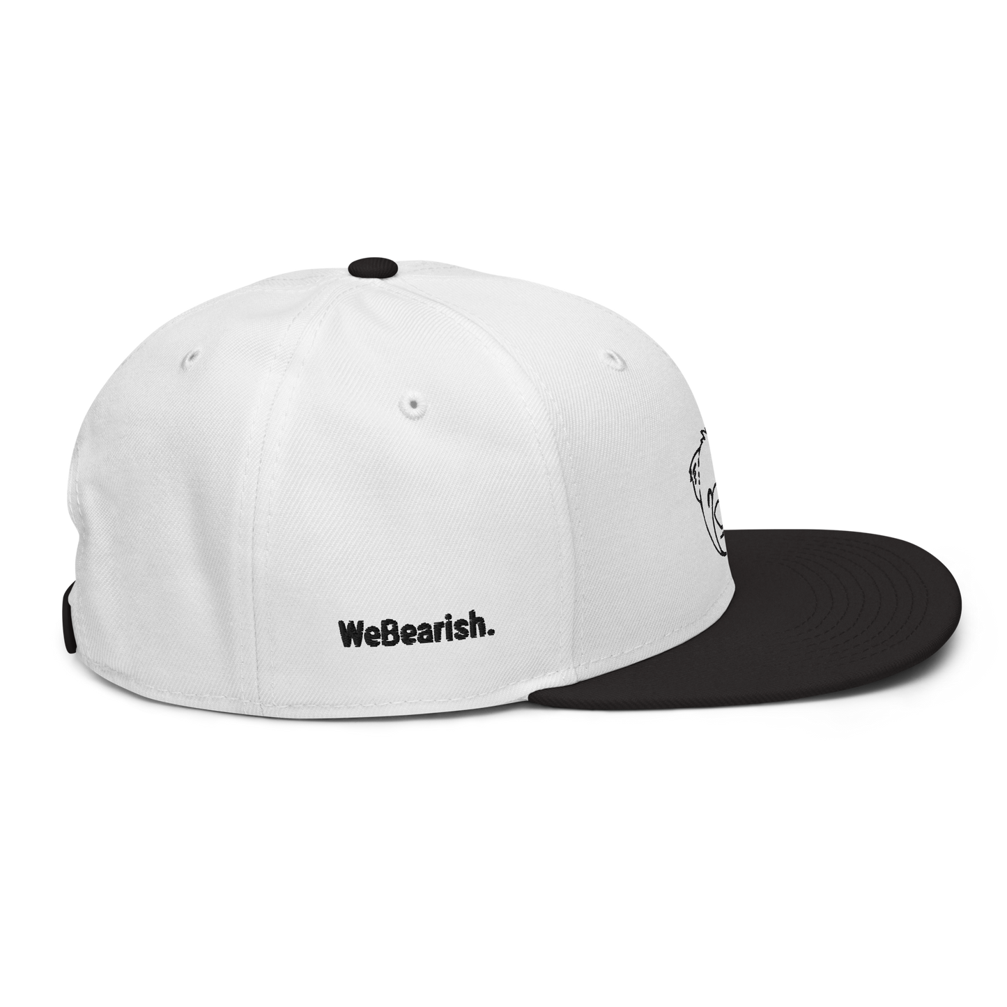 WeBearish Outline Snapback Cap (Green/Black)