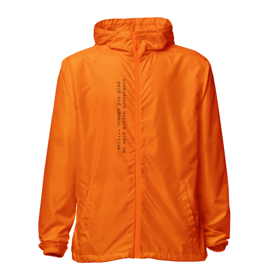 WeBearish Autism Acceptance Windbreaker (Safety Orange)