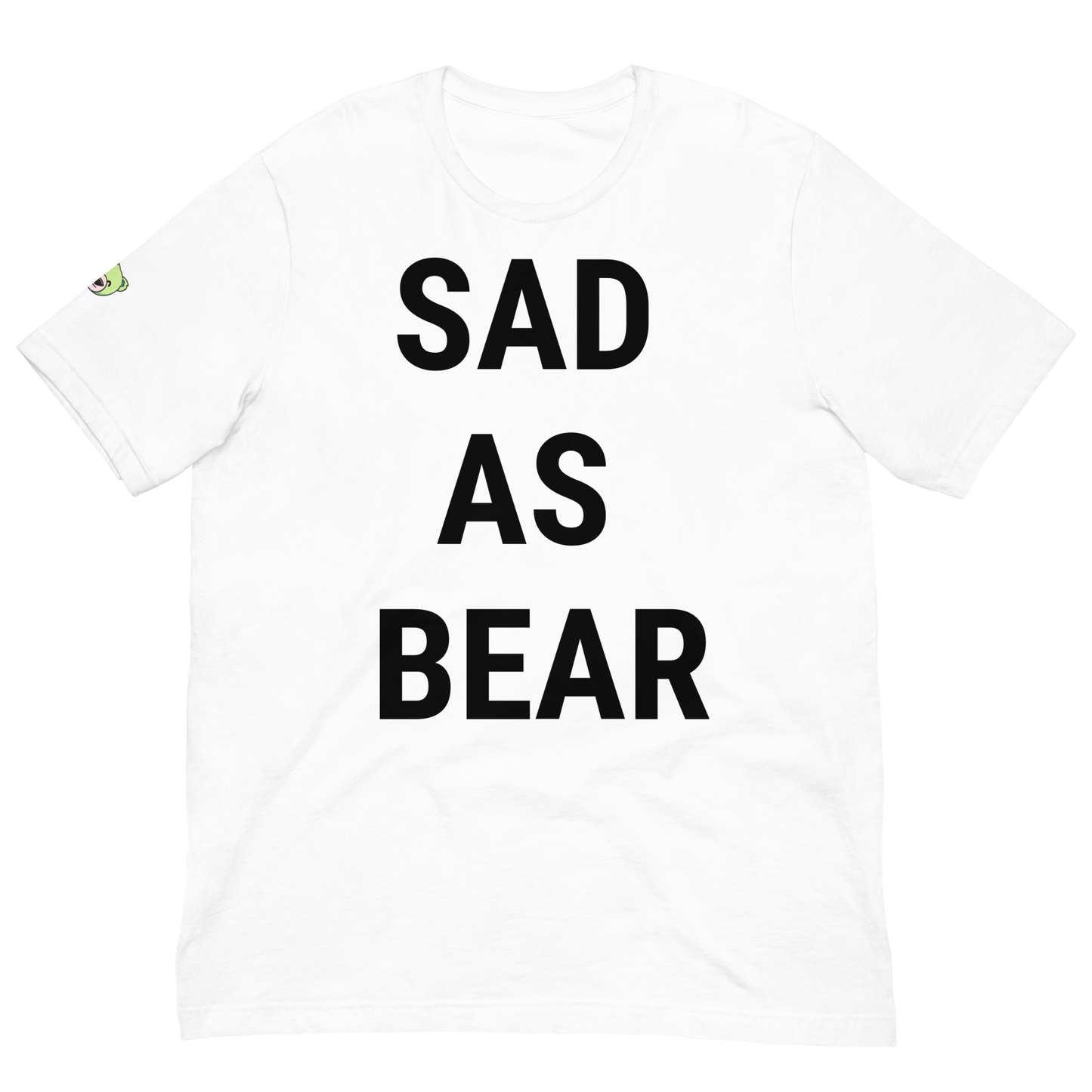 WeBearish Sad As Bear Unisex T-shirt (White/Black)