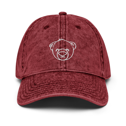 WeBearish Acceptance - Vintage Twill Cap (Maroon/White)