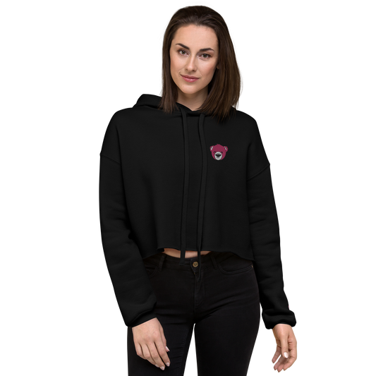 WeBearish Acceptance - Women's Cropped Hoodie (Black/Red)