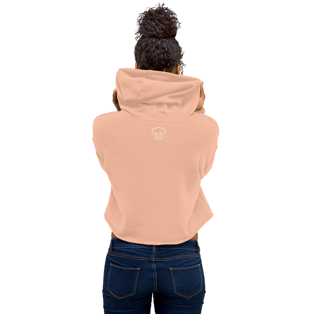 Women's Cropped Hoodie (Peach/White) - WeBearish Acceptance