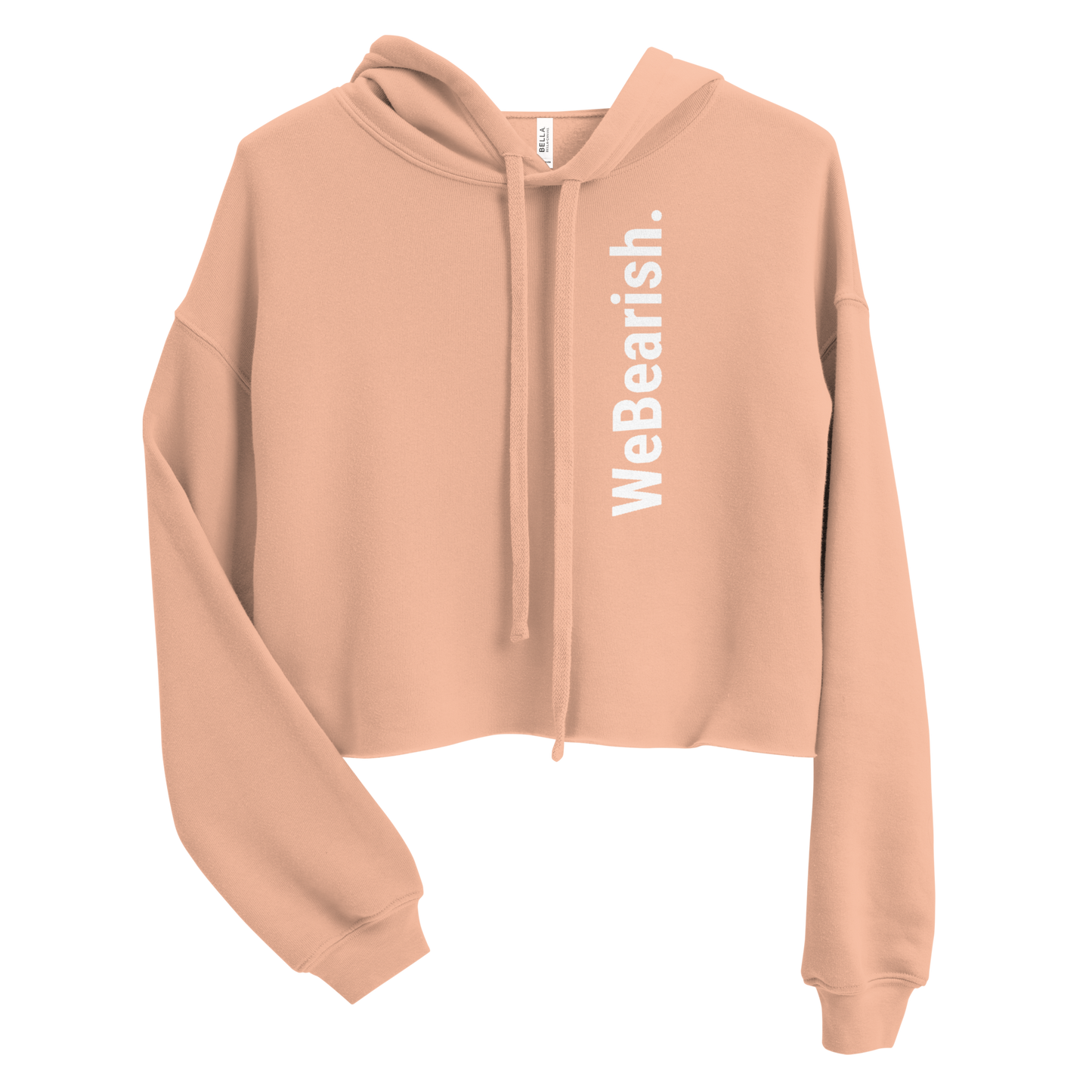 Women's Cropped Hoodie (Peach/White) - WeBearish Acceptance