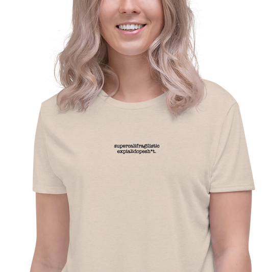 Supercalifragilisticexpialidopesh*t Women's Cropped T-shirt (Pink)