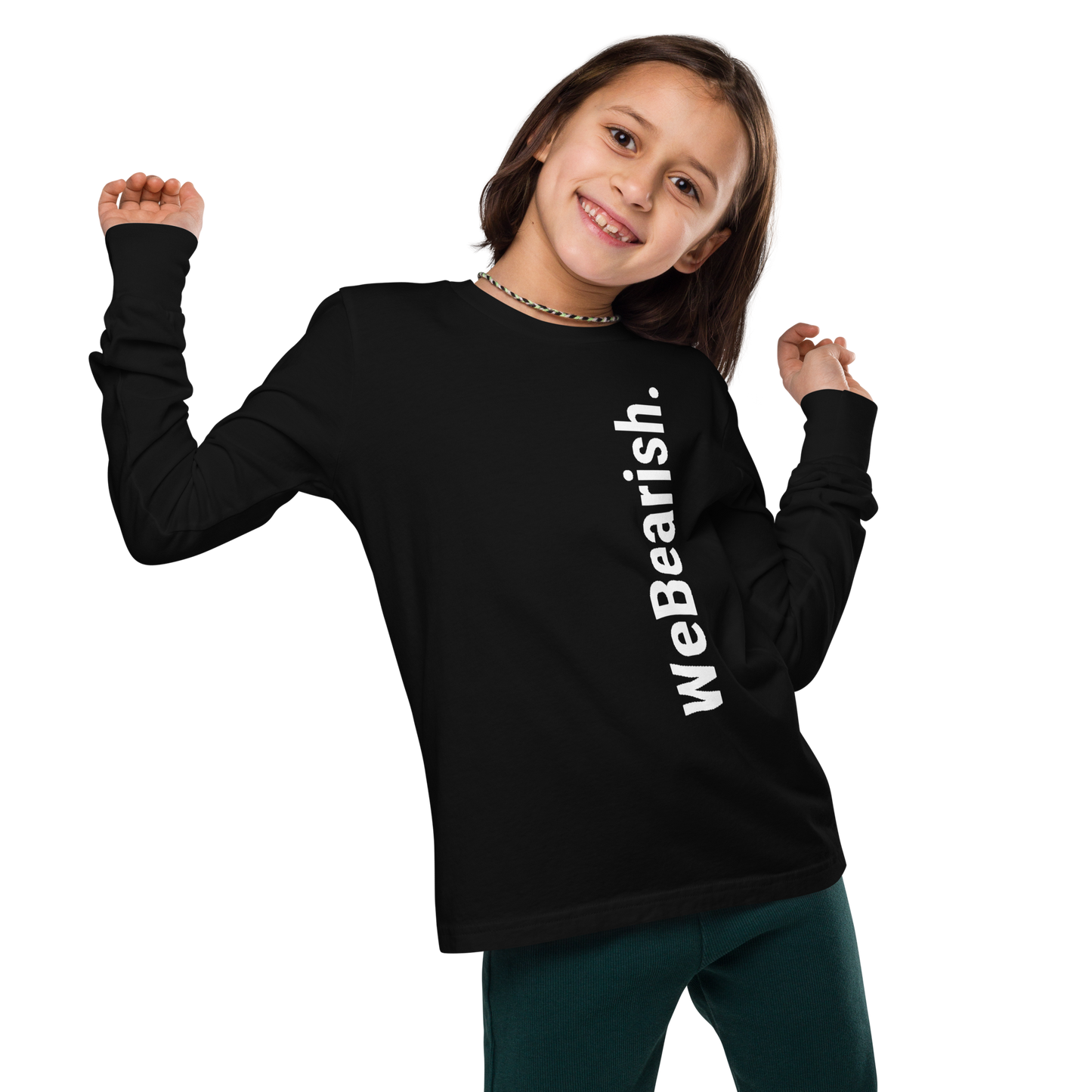 WeBearish Kid's Long-Sleeve T-shirt (Black/White)