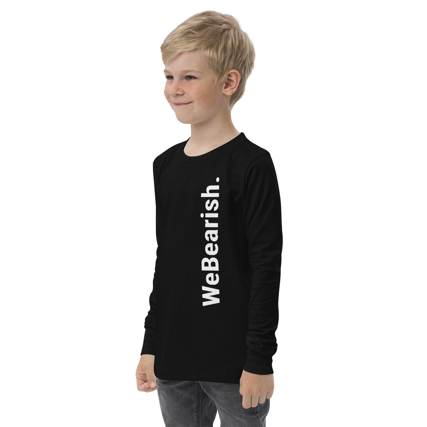 WeBearish Kid's Long-Sleeve T-shirt (Black/White)